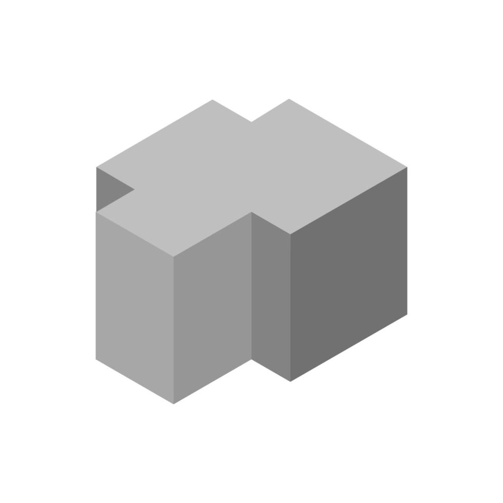 Isometric Building On White Background vector