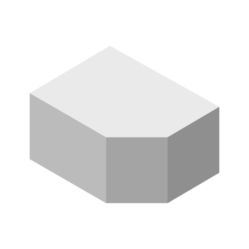 Isometric Building On White Background vector