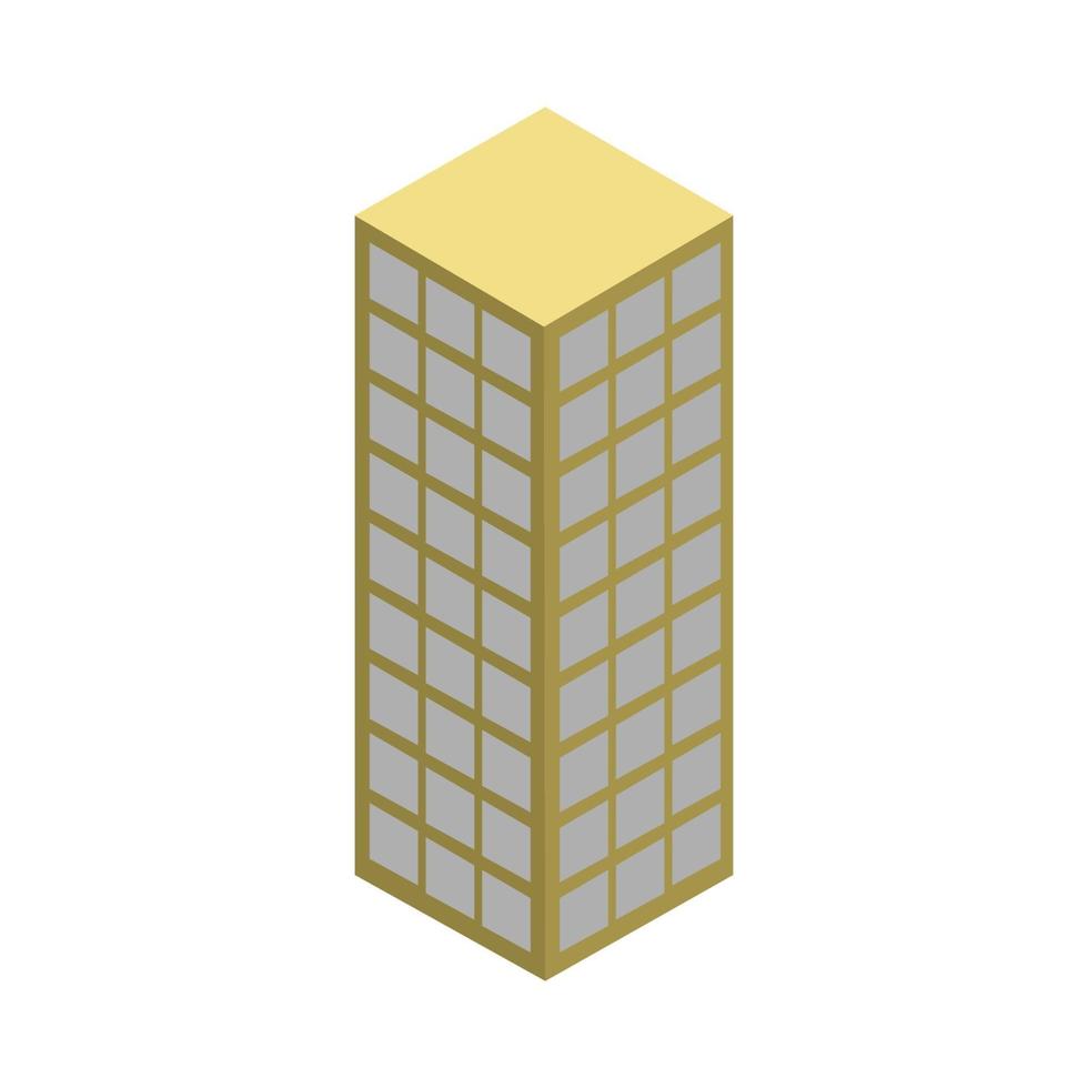 Isometric Building On White Background vector