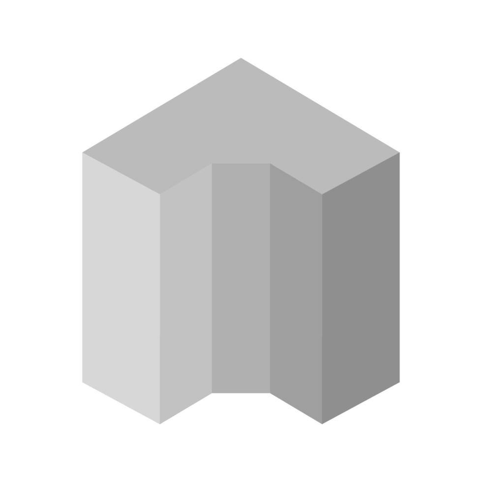 Isometric Building On White Background vector