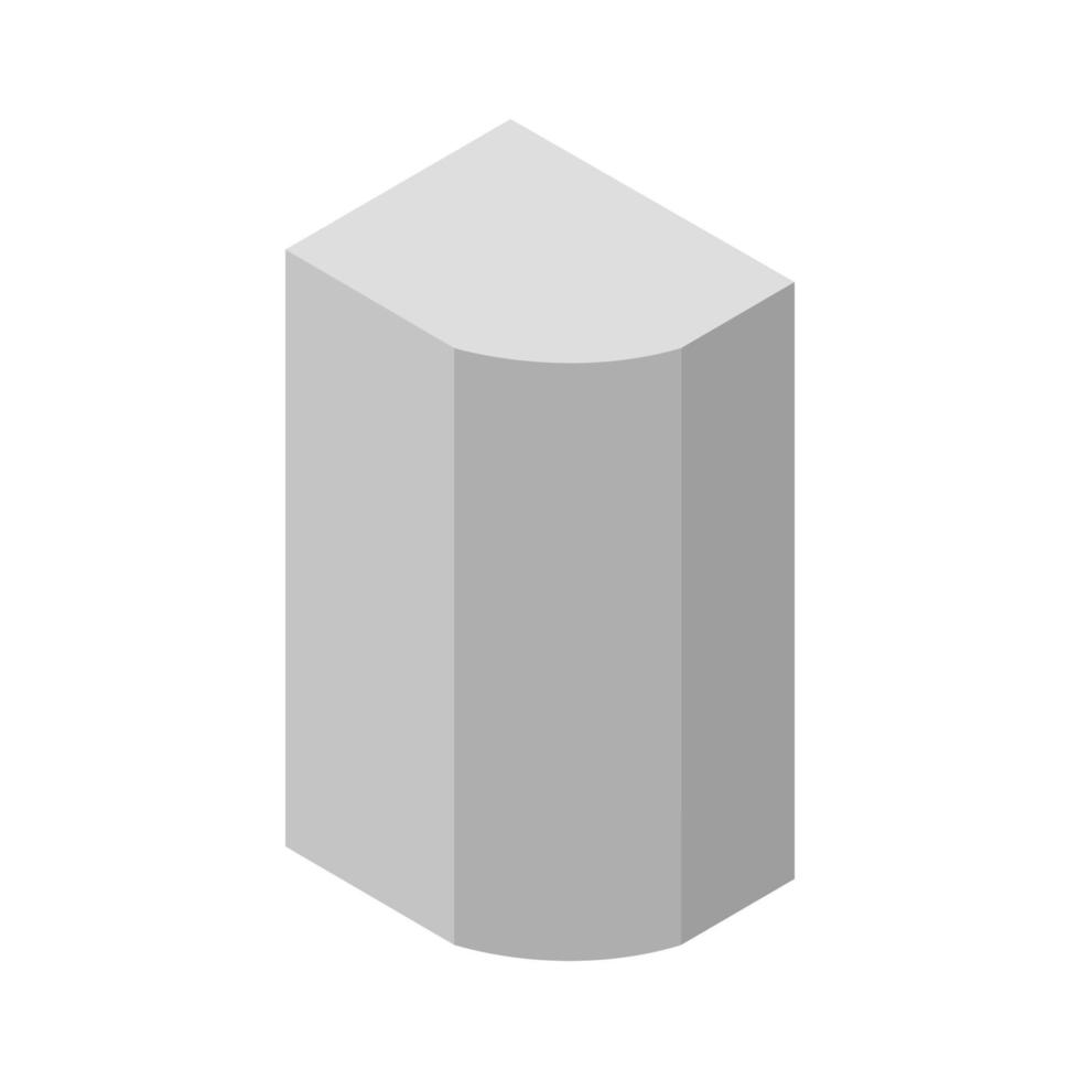 Isometric Building On White Background vector
