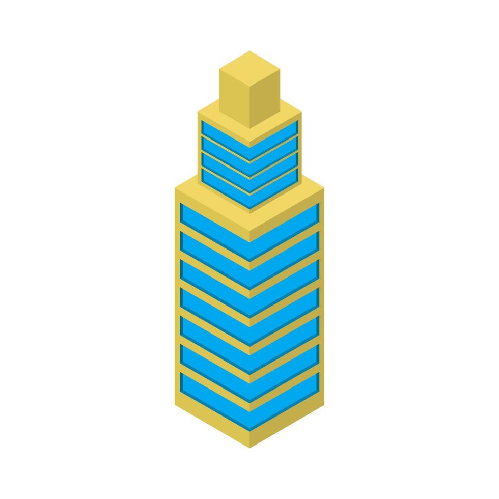 Isometric Building On White Background vector