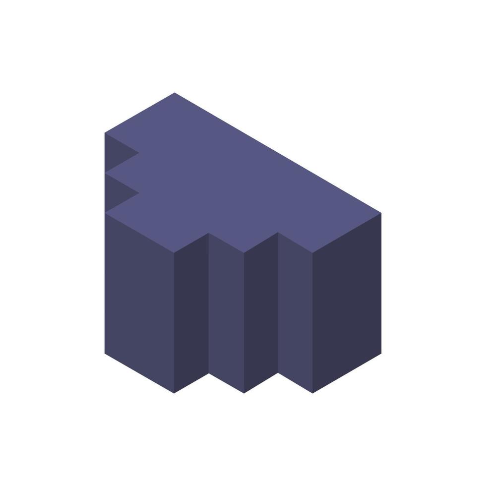 Isometric Building On White Background vector