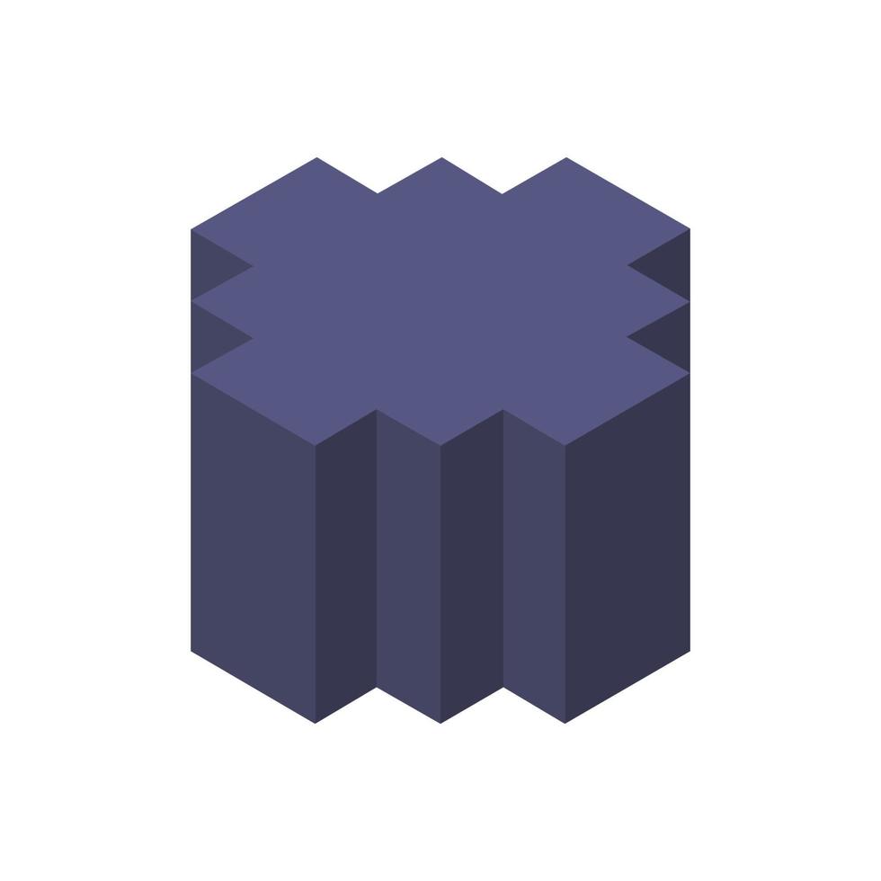 Isometric Building On White Background vector