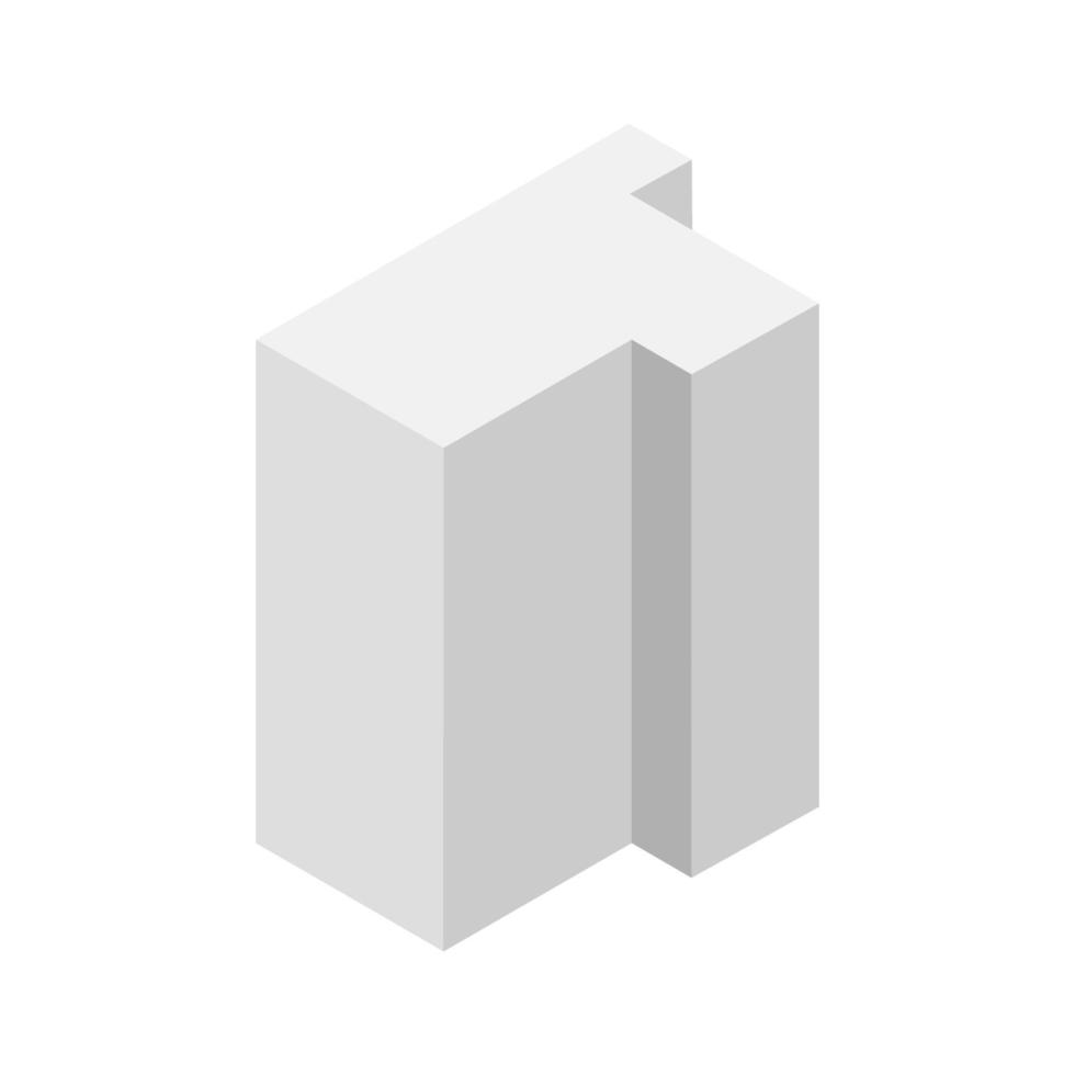 Isometric Building On White Background vector