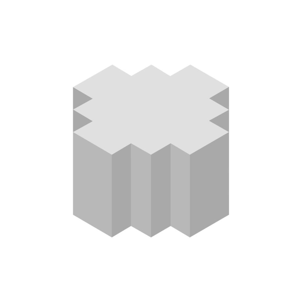 Isometric Building On White Background vector