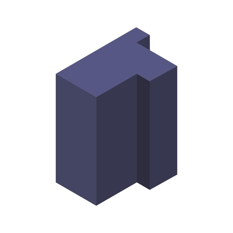 Isometric Building On White Background vector