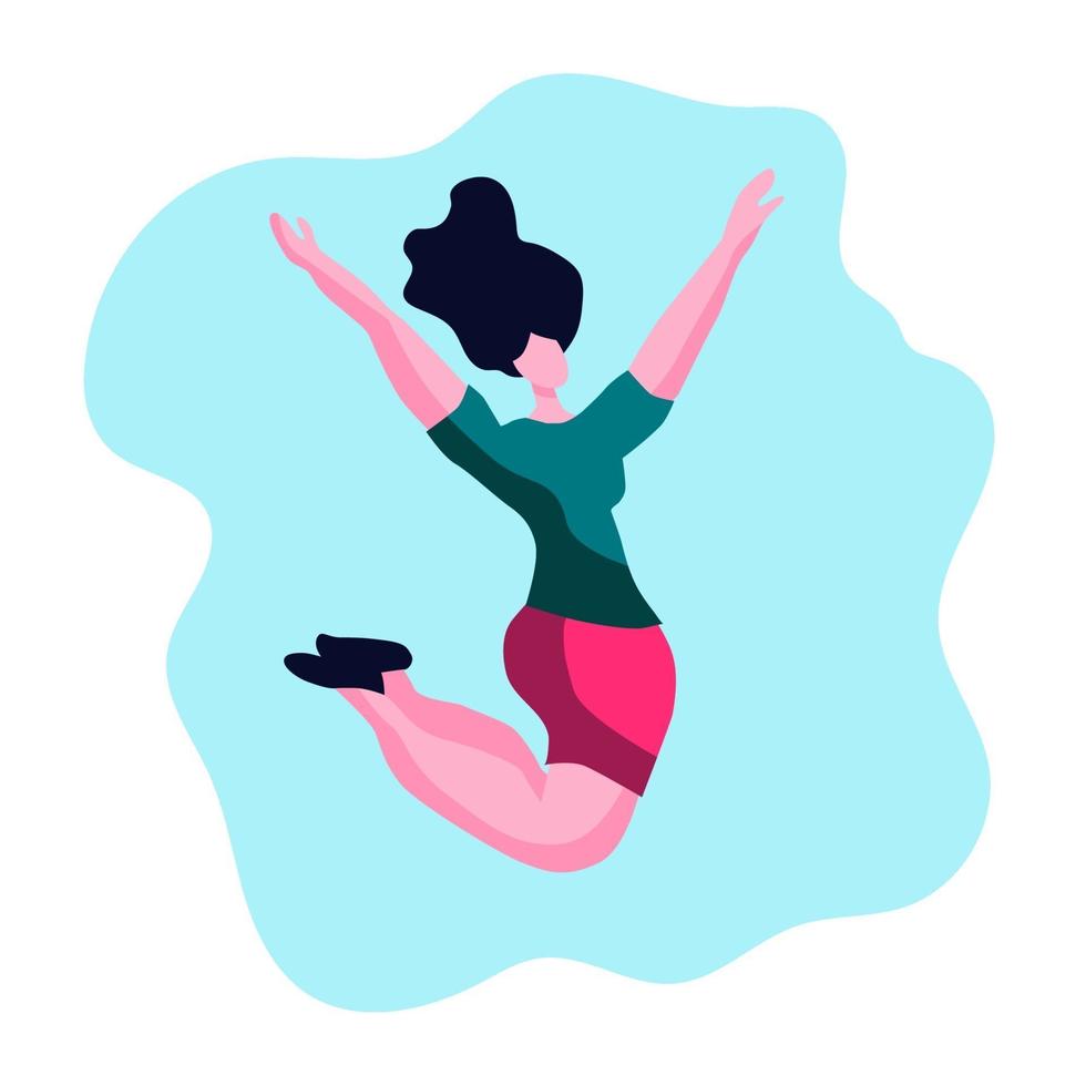 Vector character  Dancing woman