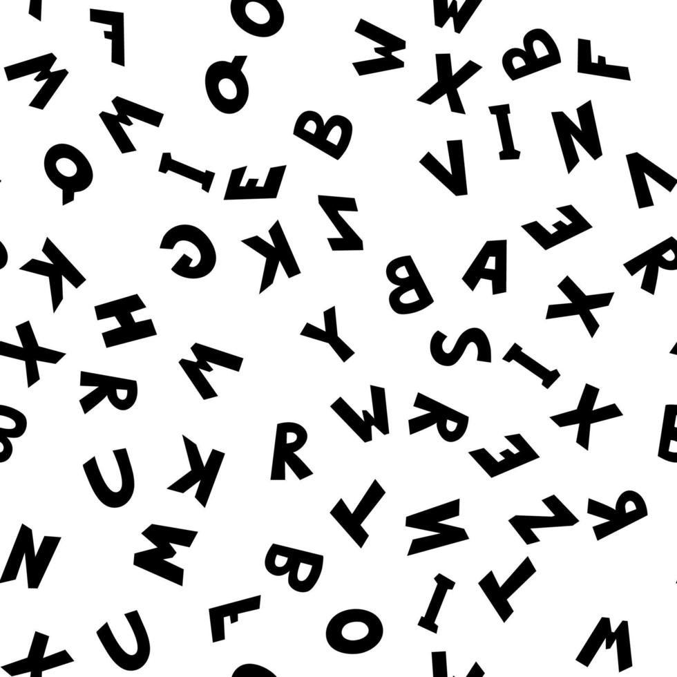 Seamless pattern alphabet vector