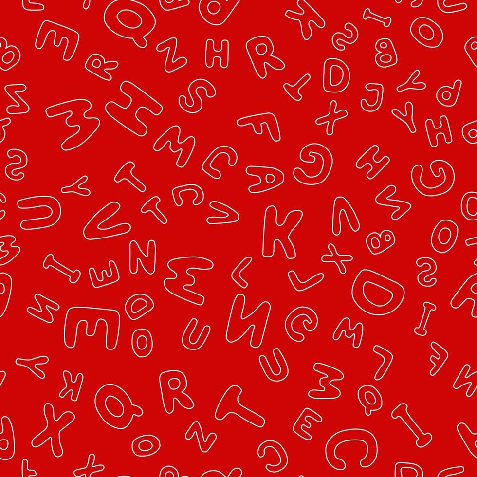 Seamless pattern alphabet vector