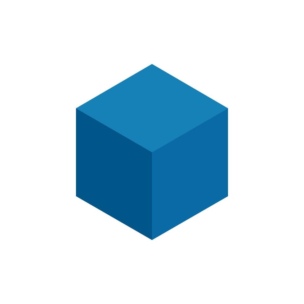 Isometric Box On White Background vector