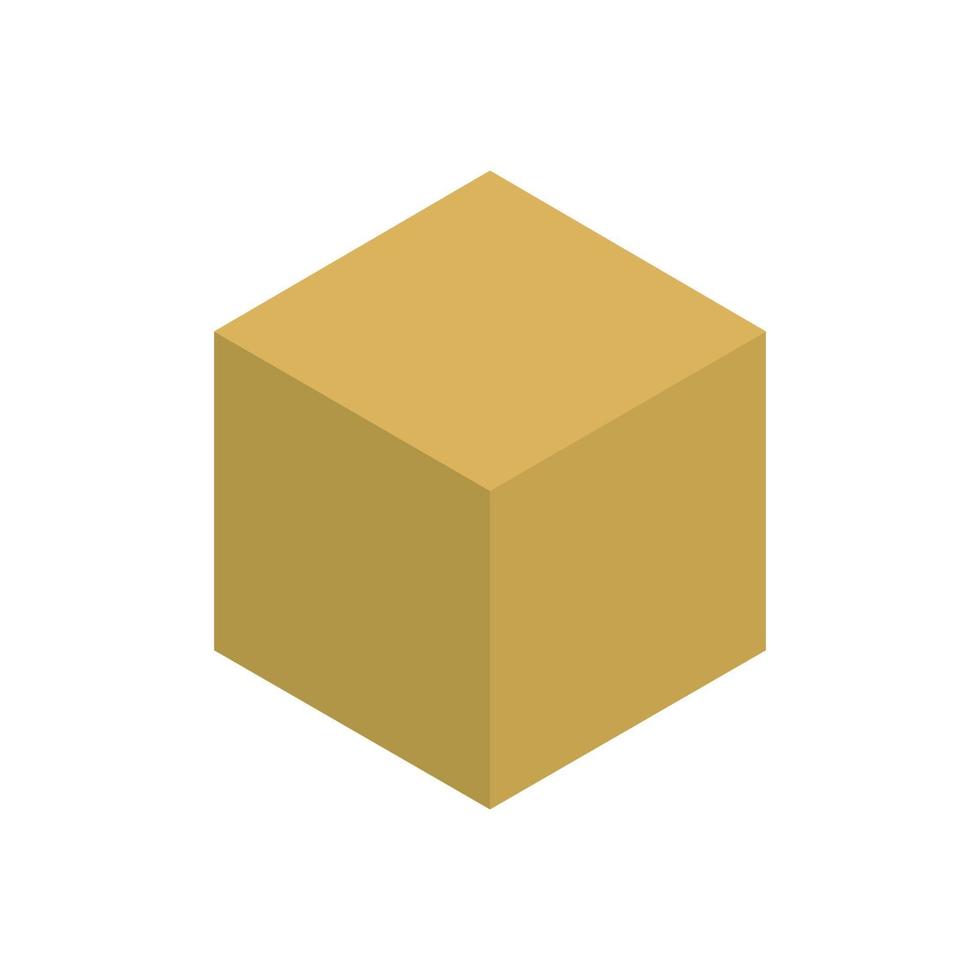 Isometric Box On White Background vector