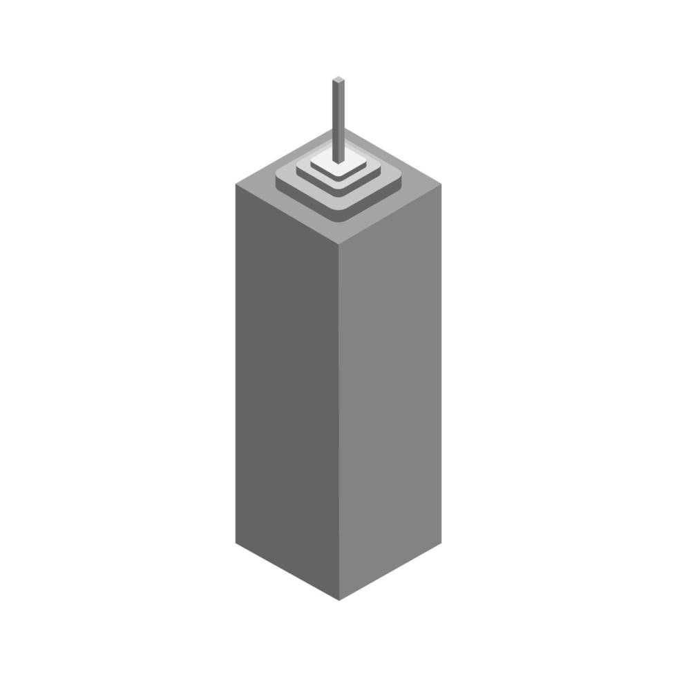 Isometric Building On White Background vector
