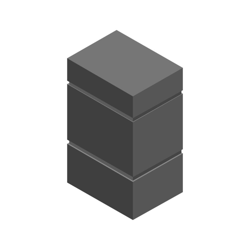 Isometric Building On White Background vector