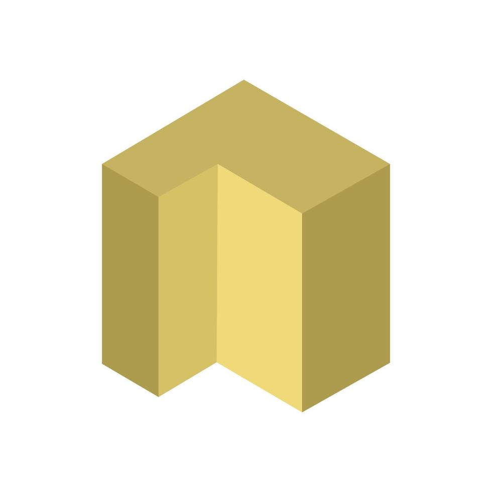 Isometric Building On White Background vector