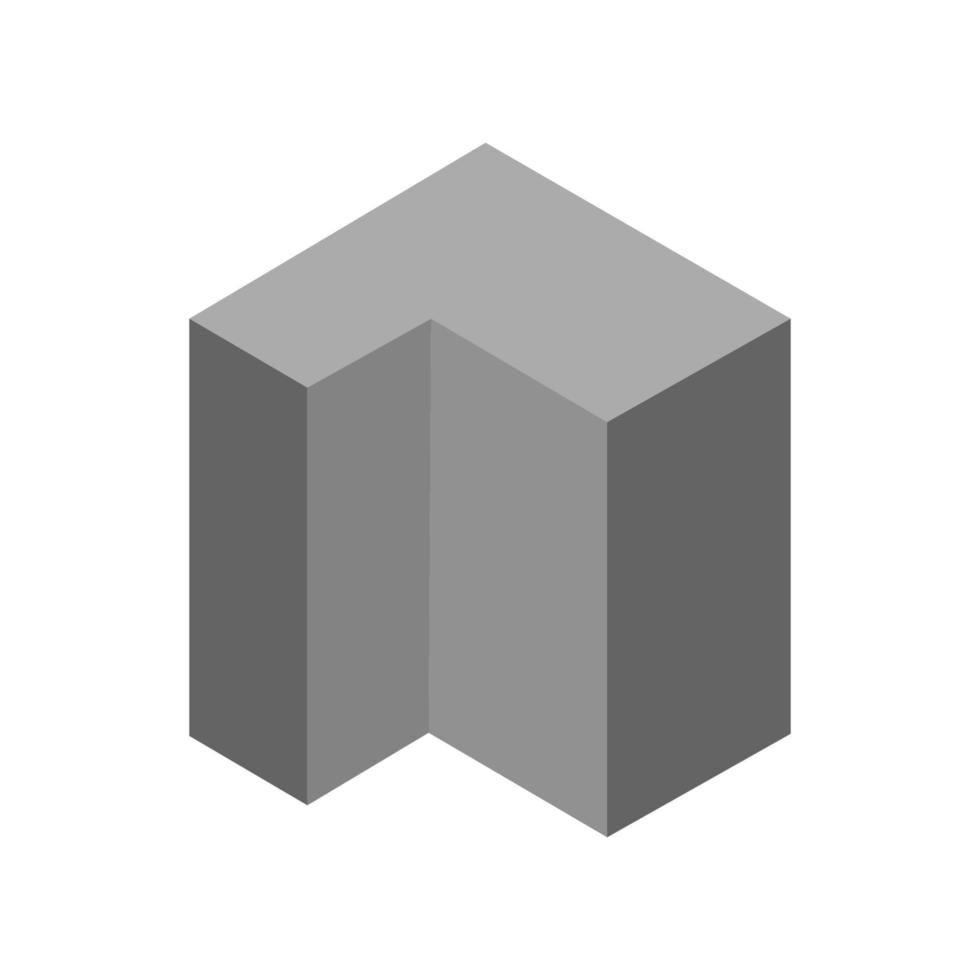 Isometric Building On White Background vector
