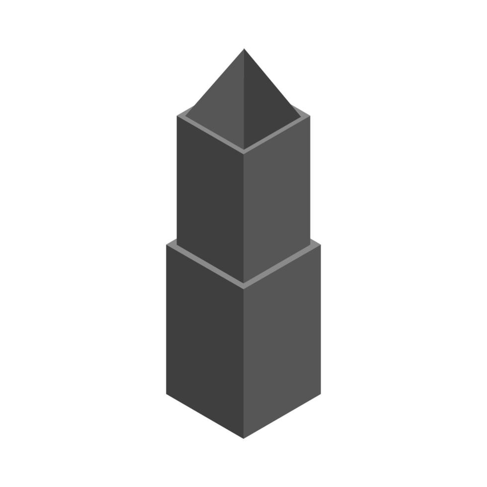 Isometric Building On White Background vector