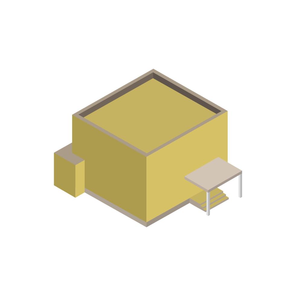 Isometric Building On White Background vector