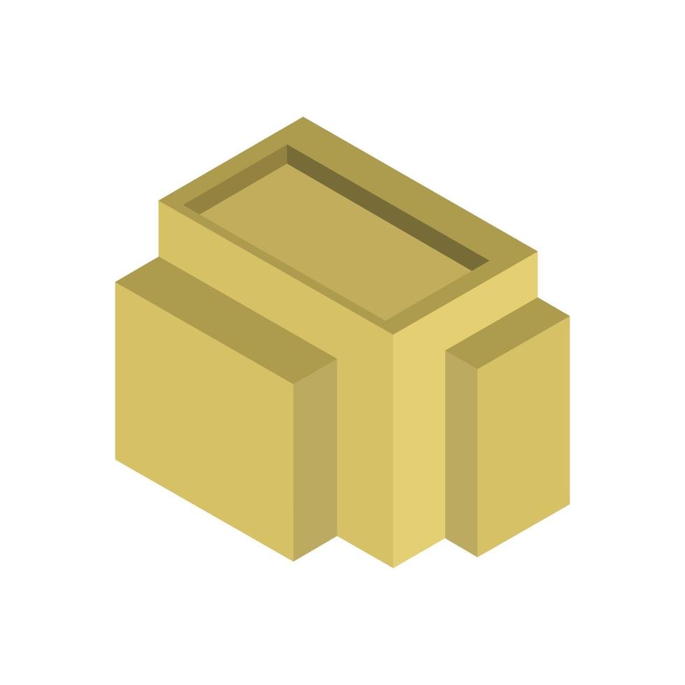 Isometric Building On White Background vector