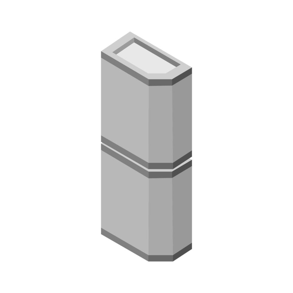 Isometric Building On White Background vector