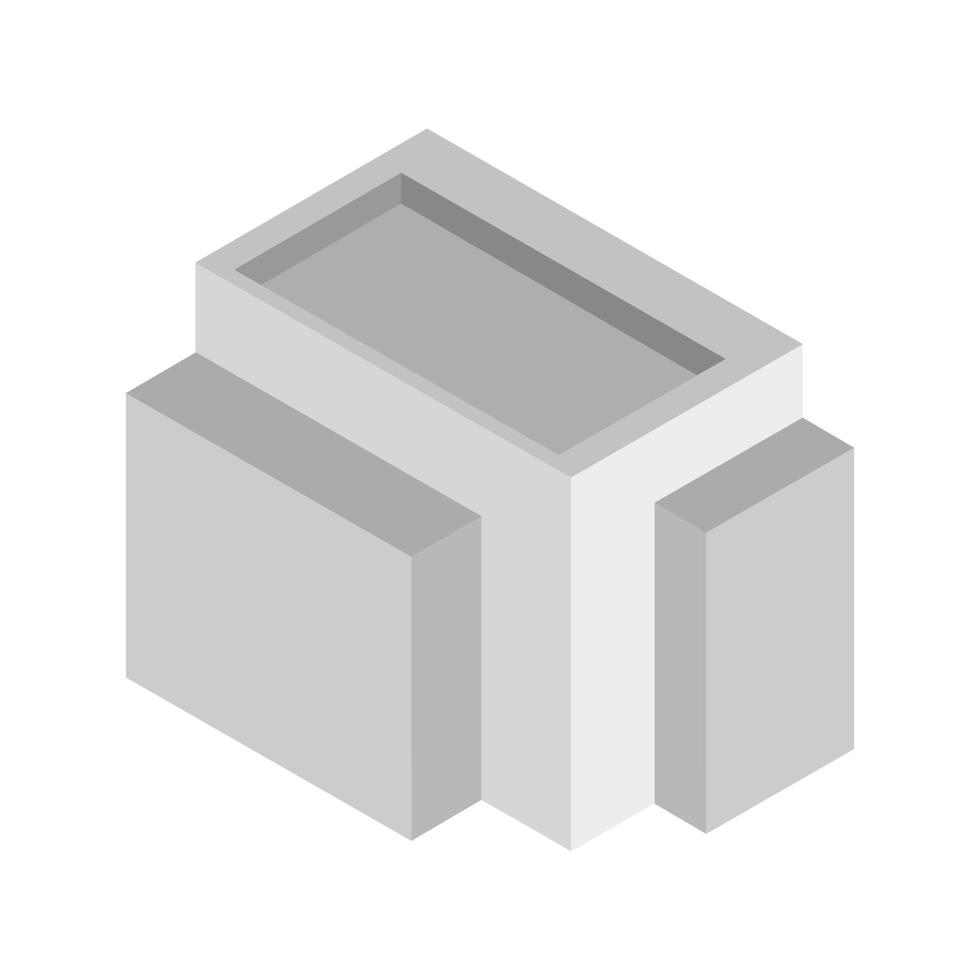 Isometric Building On White Background vector