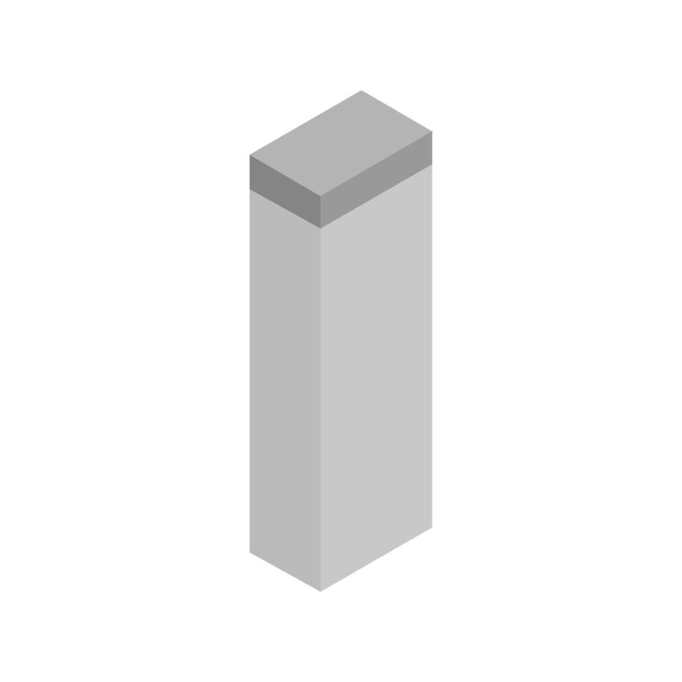 Isometric Building On White Background vector