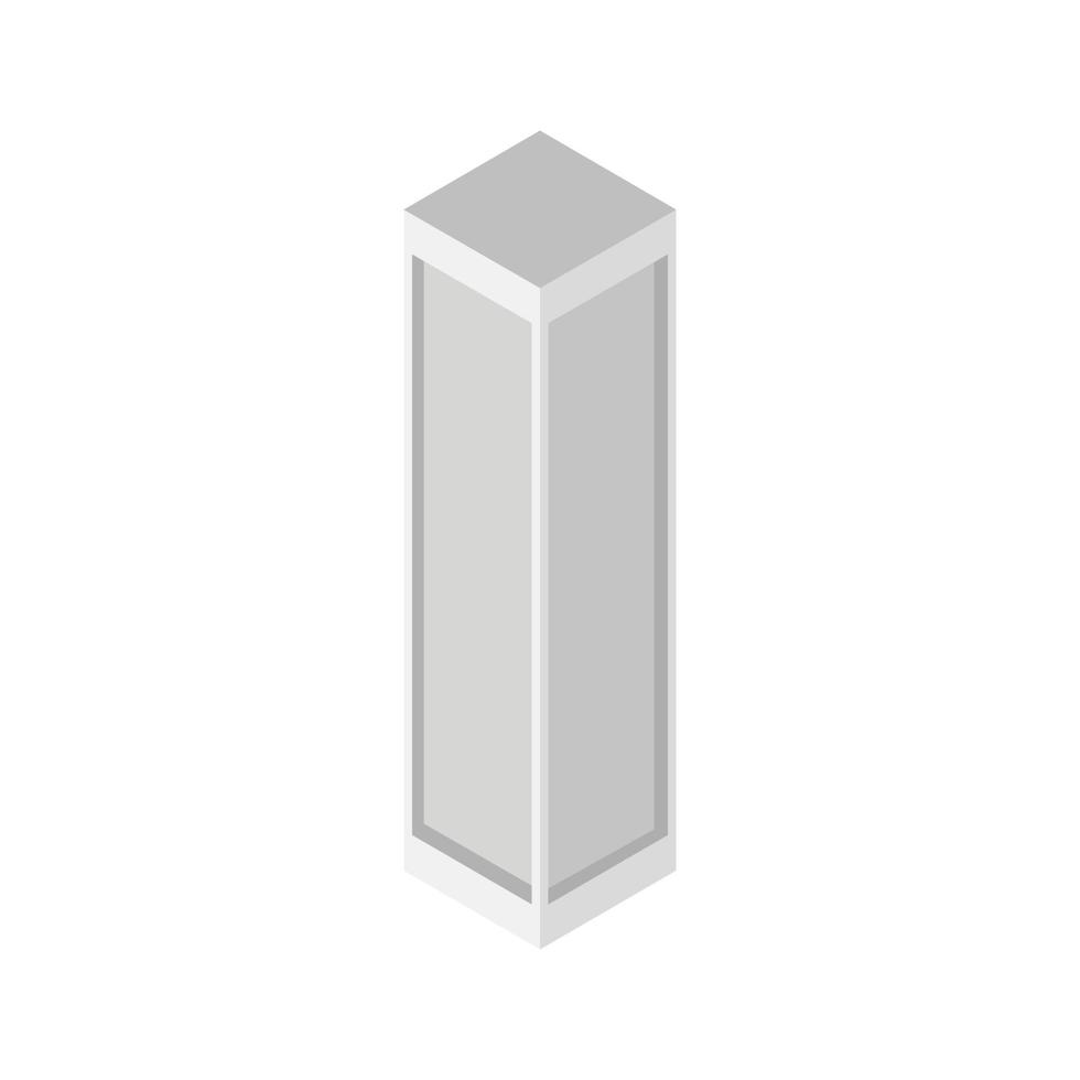 Isometric Building On White Background vector