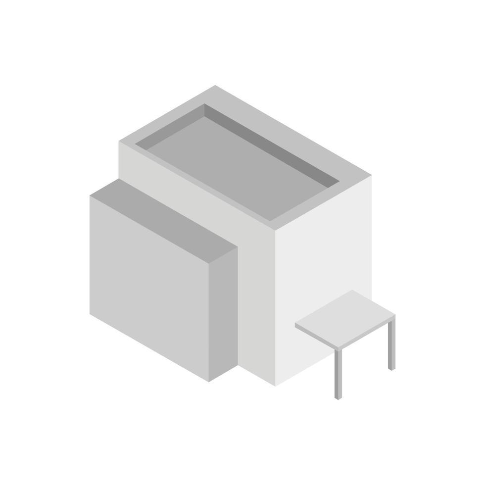 Isometric Building On White Background vector