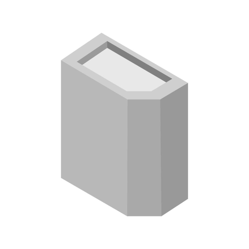 Isometric Building On White Background vector