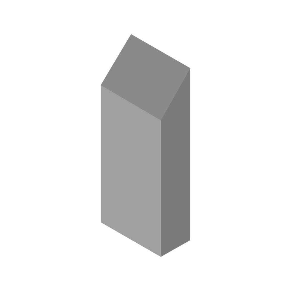 Isometric Building On White Background vector