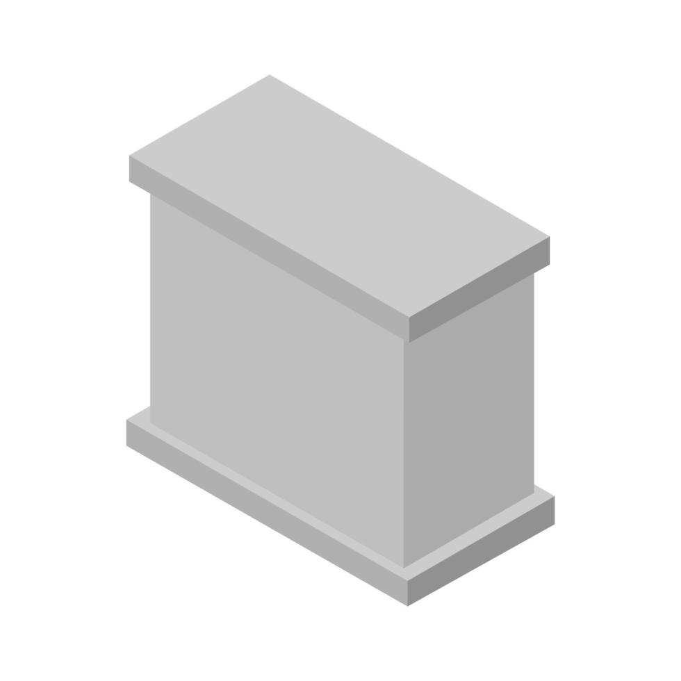 Isometric Building On White Background vector