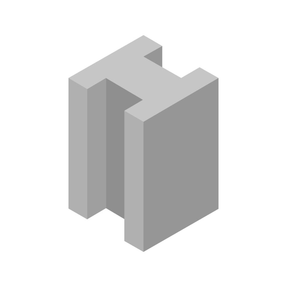Isometric Building On White Background vector