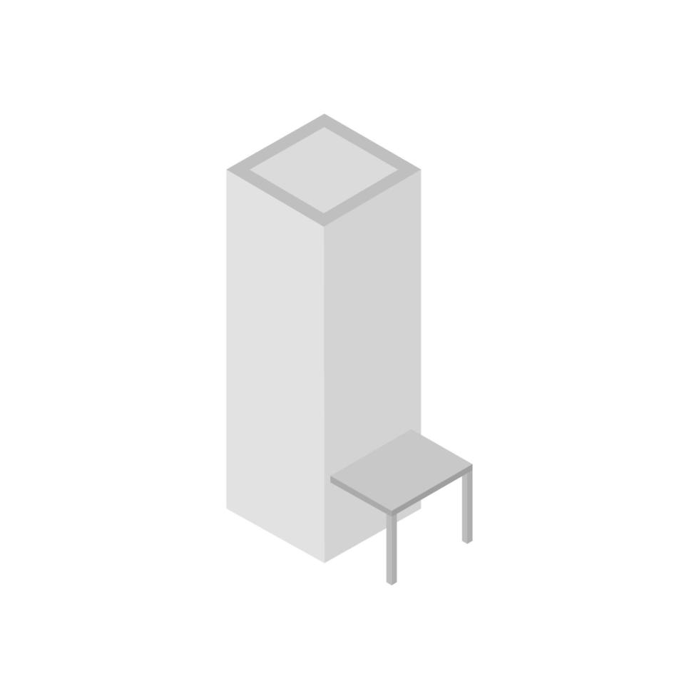 Isometric Building On White Background vector