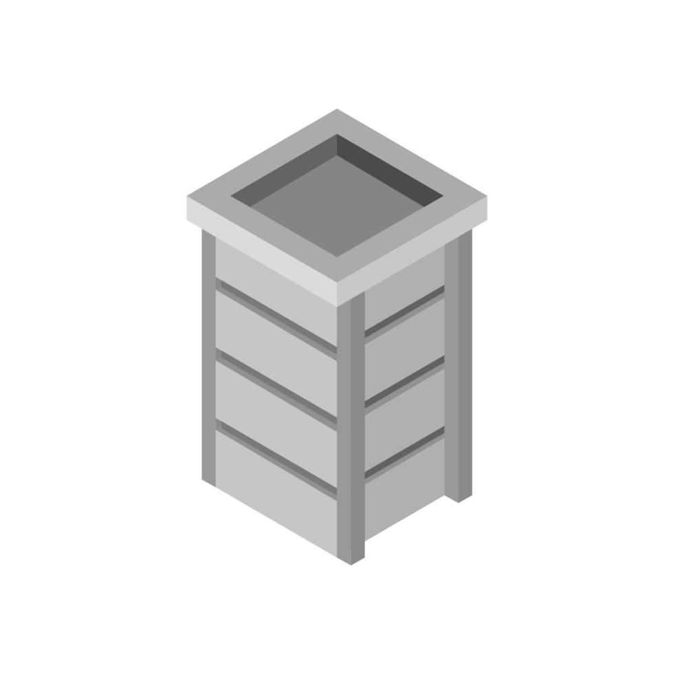 Isometric Building On White Background vector