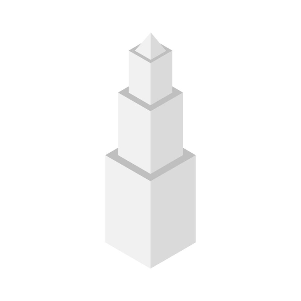 Isometric Building On White Background vector