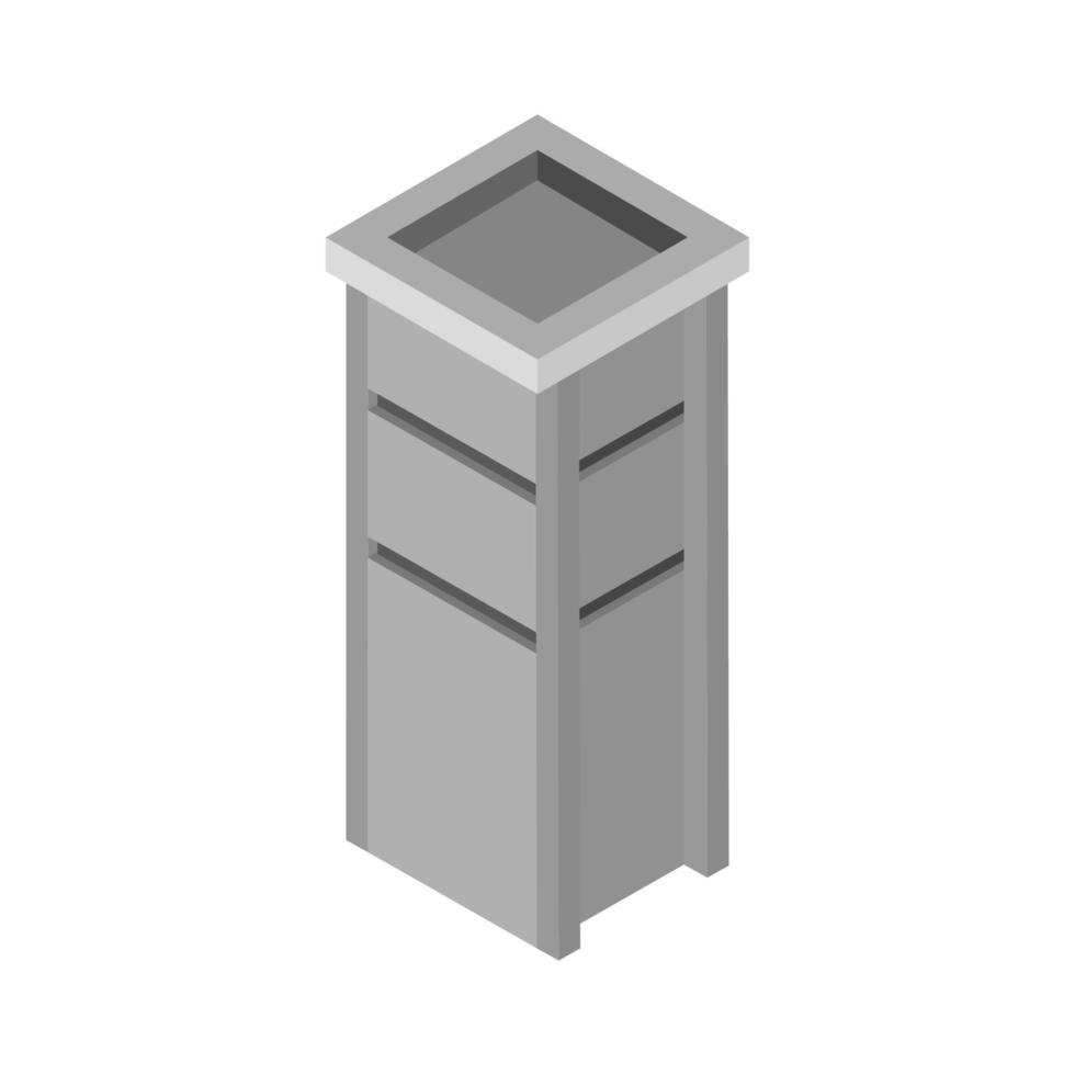 Isometric Building On White Background vector