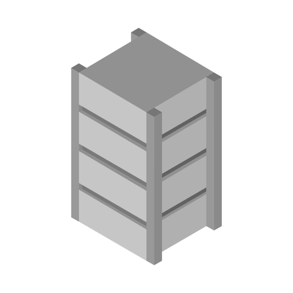 Isometric Building On White Background vector