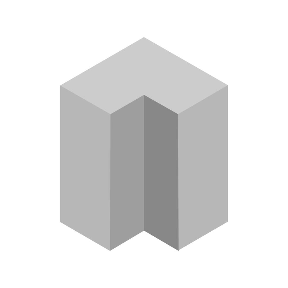 Isometric Building On White Background vector