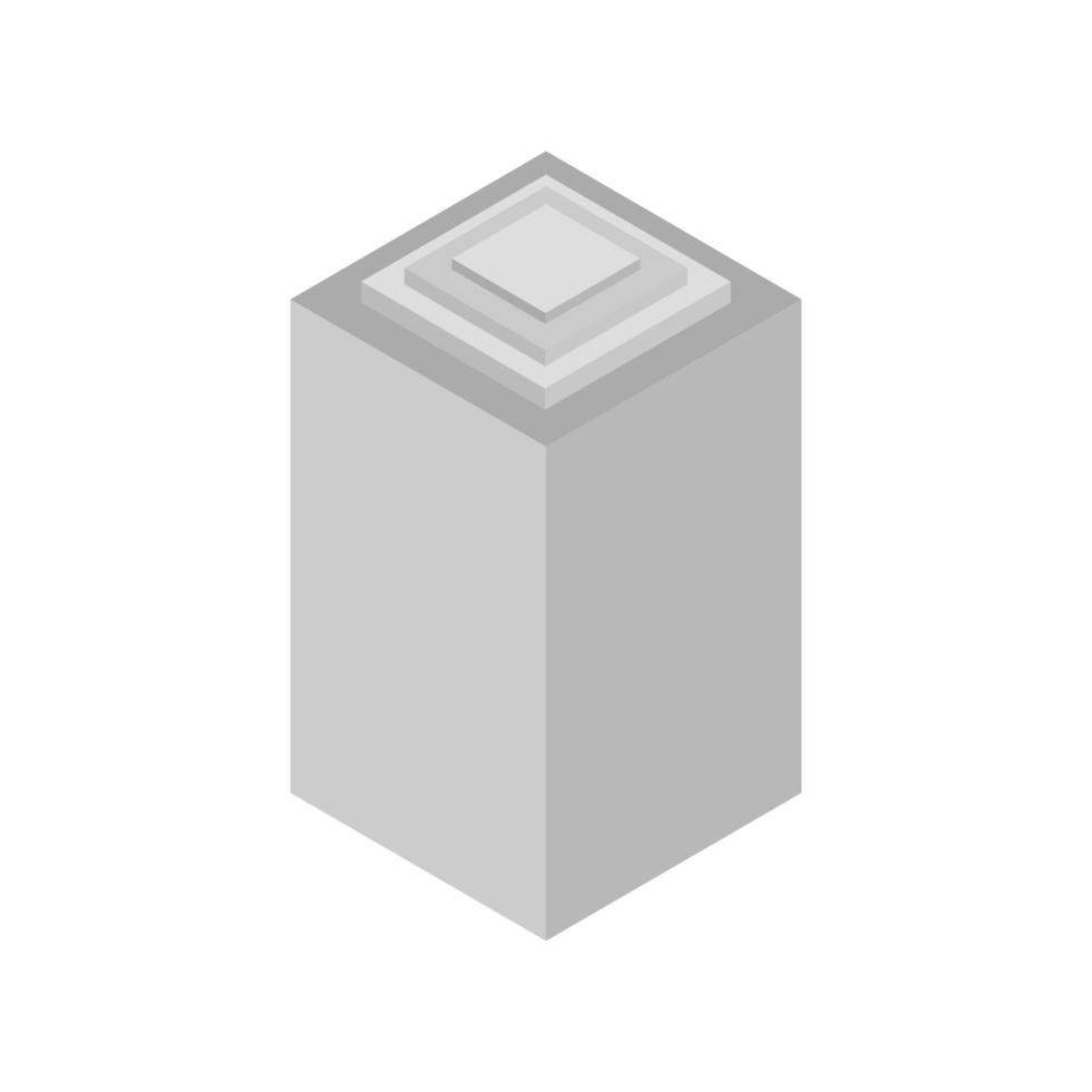 Isometric Building On White Background vector