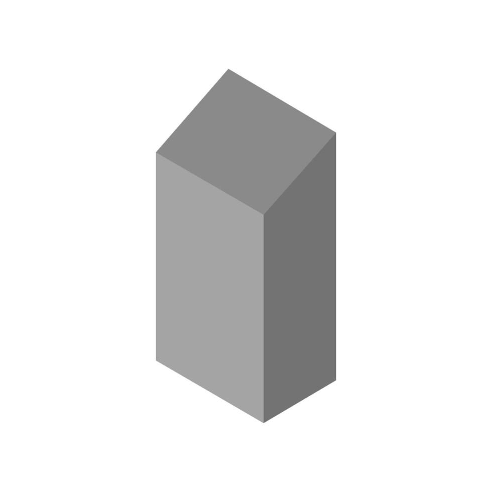 Isometric Building On White Background vector