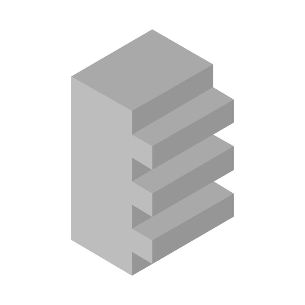 Isometric Building On White Background vector