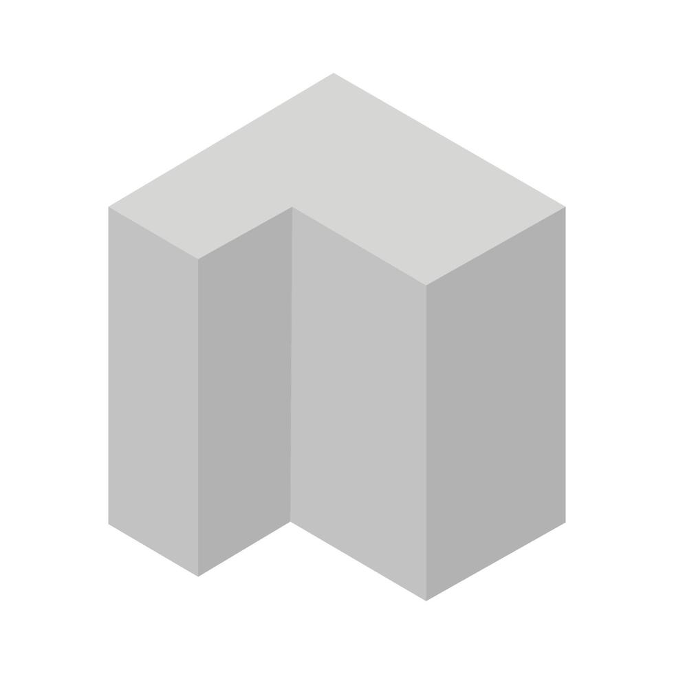 Isometric Building On White Background vector