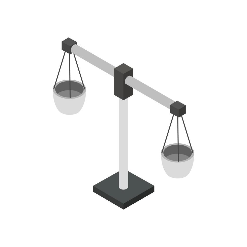 Isometric Balance On White Background vector