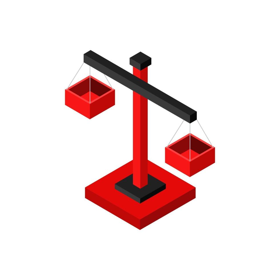 Isometric Balance On White Background vector