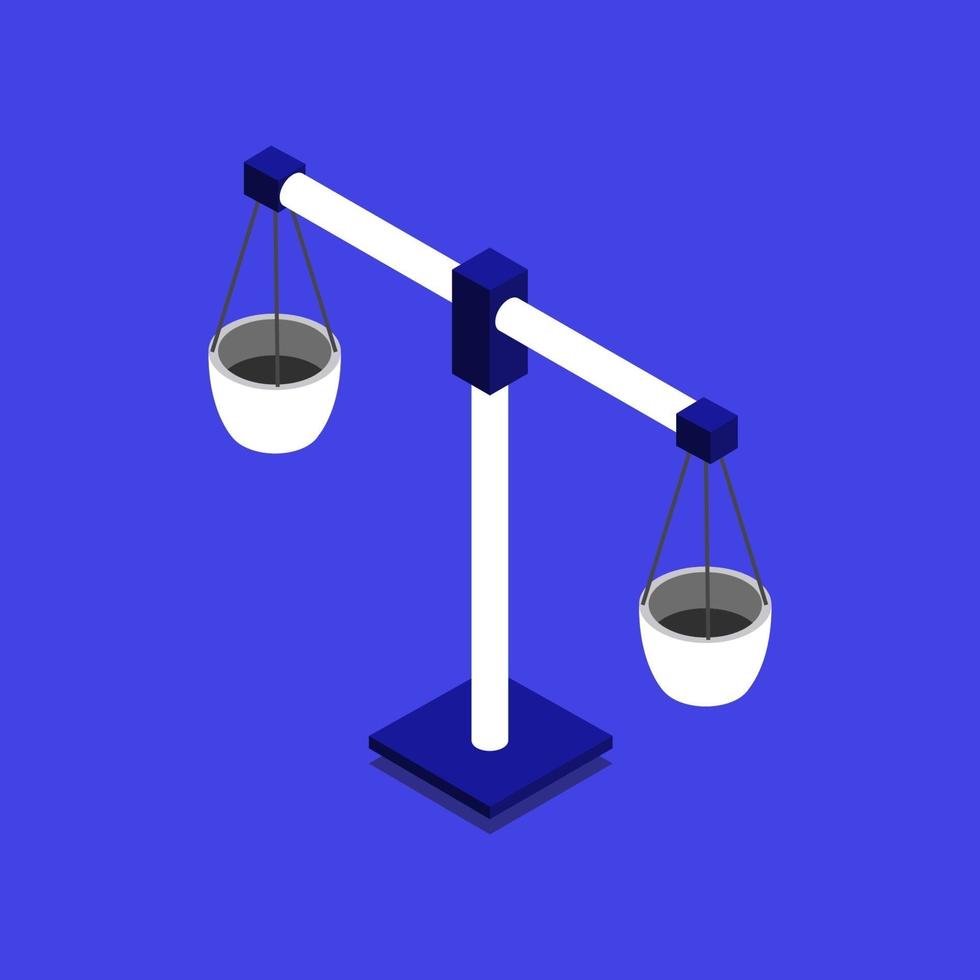 Isometric Balance On White Background vector