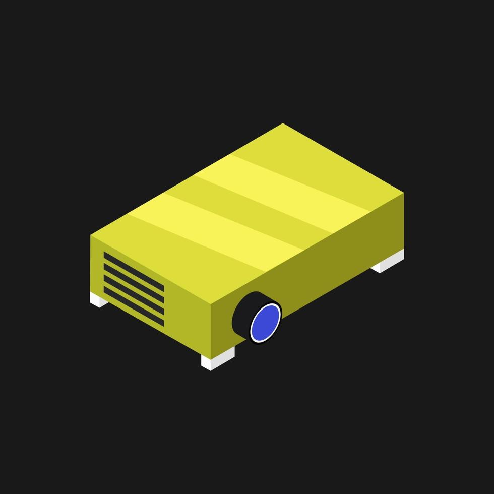 Isometric Projector On White Background vector