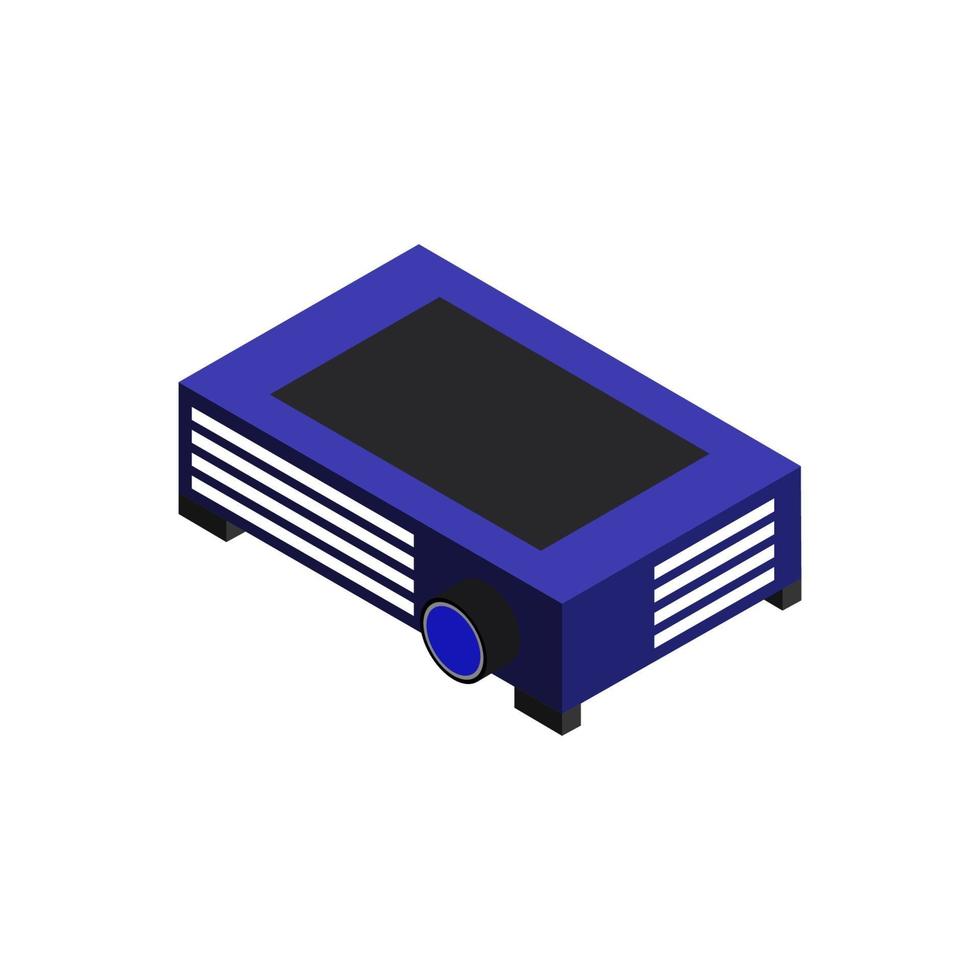 Isometric Projector On White Background vector