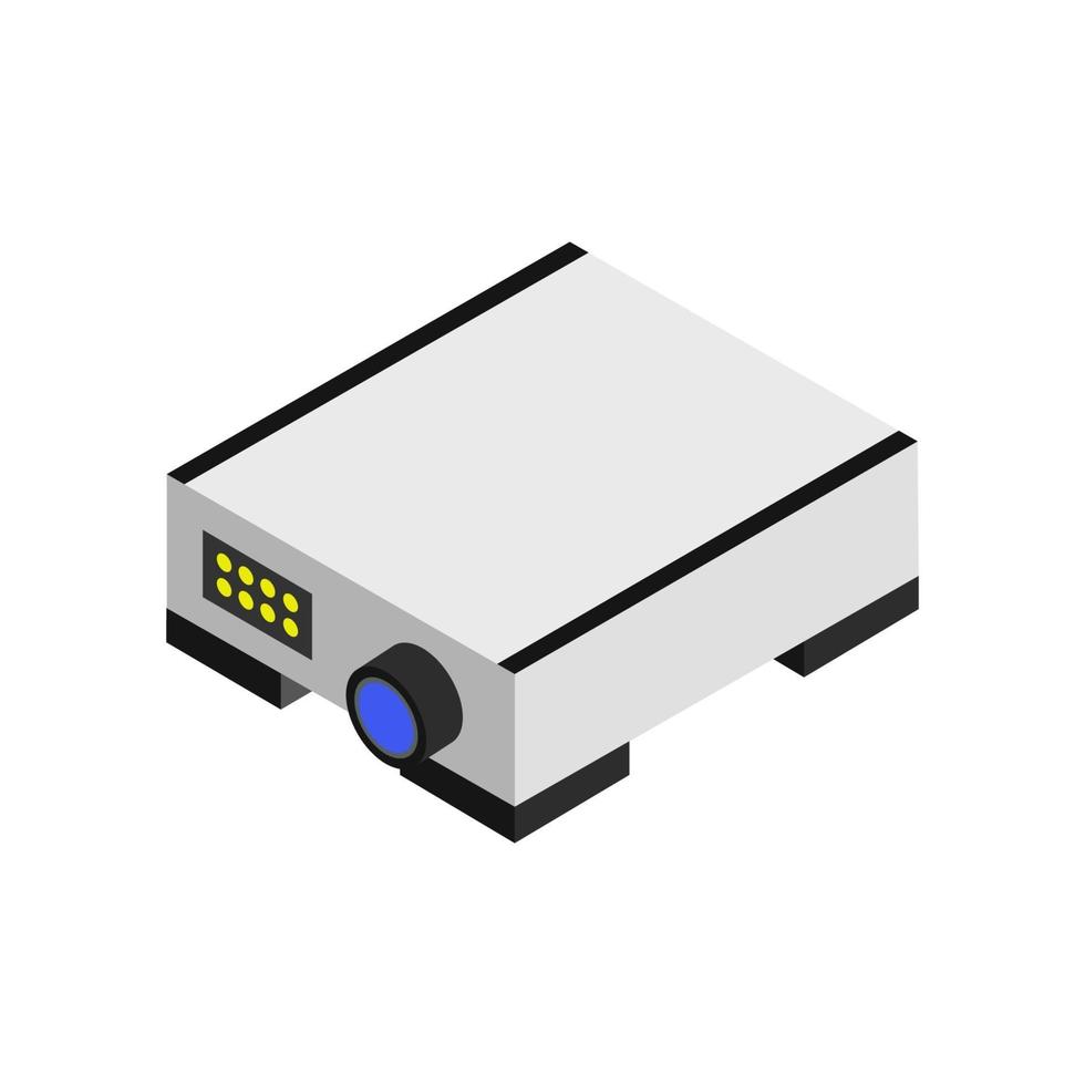 Isometric Projector On White Background vector