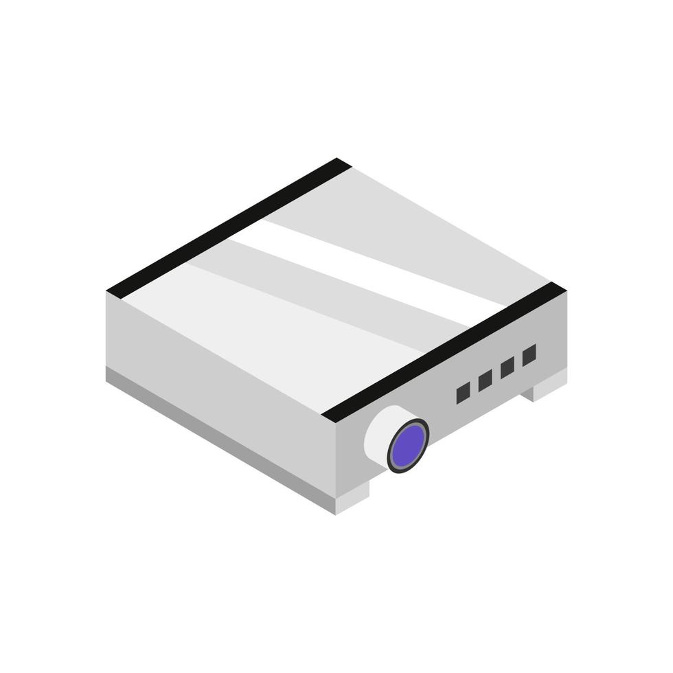 Isometric Projector On White Background vector