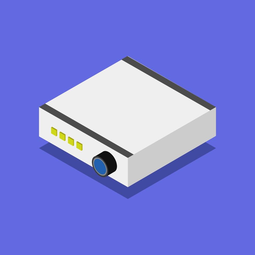 Isometric Projector On White Background vector